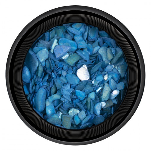 Decor Unghii tip Scoica Pisata Blue Sea, LUXORISE