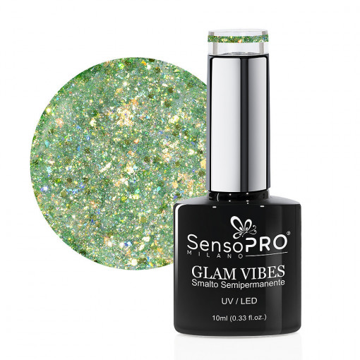 Oja Semipermanenta Glam Vibes SensoPRO Milano #23 Emerald Princess, 10ml