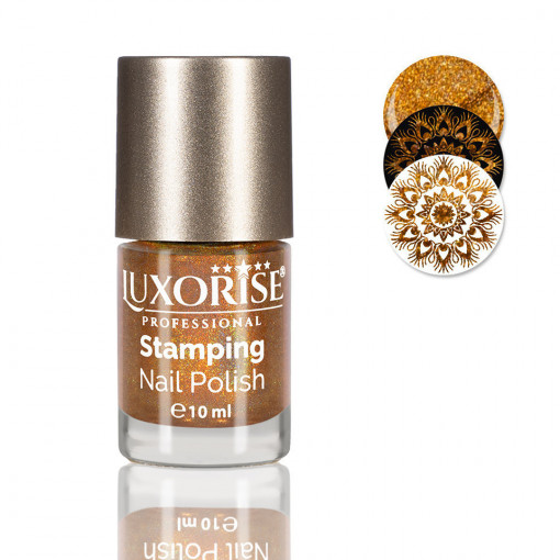 Oja Stampila Unghii Disco LUXORISE, Metallic Honey #10