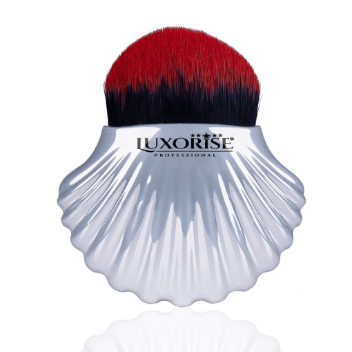 Pensula Machiaj Silver Shell Red Brush LUXORISE