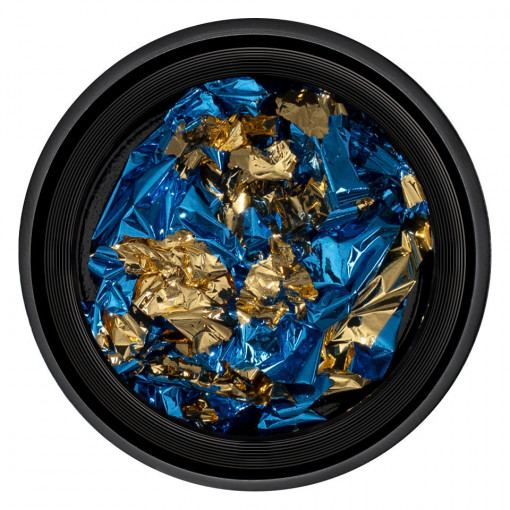 Foita Unghii Unique Blue & Gold #04, LUXORISE