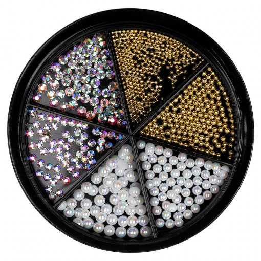 Strasuri Unghii Royal Gold & Silver, LUXORISE