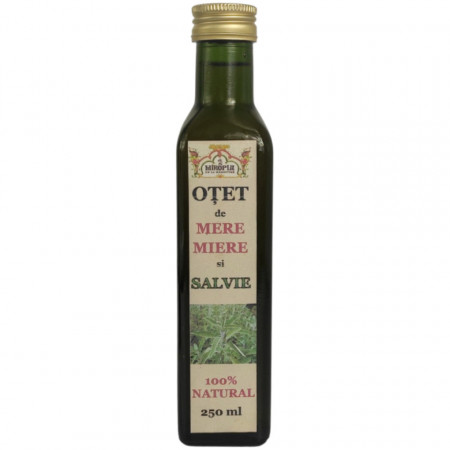 Otet de mere, miere si salvie - 100% natural, 250 ml