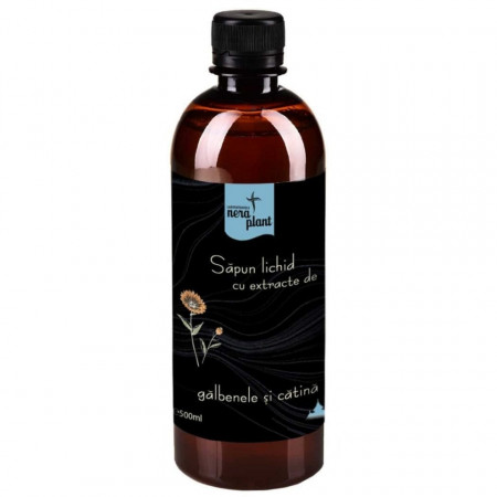 Sapun lichid Nera Plant cu extracte de galbenele si catina, 500ml