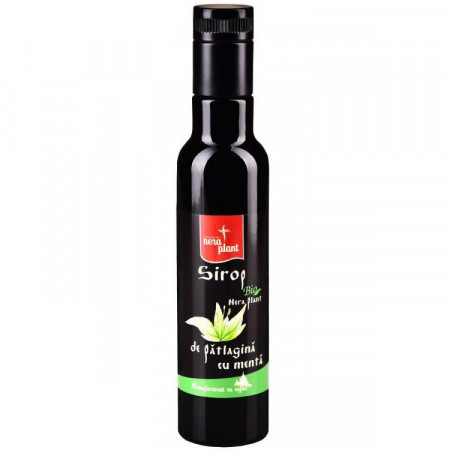 Sirop Nera Plant BIO de patlagina cu menta, 250ml