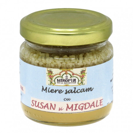 Miere cu susan si migdale - 212gr – Miropia - Manastirea Turnu