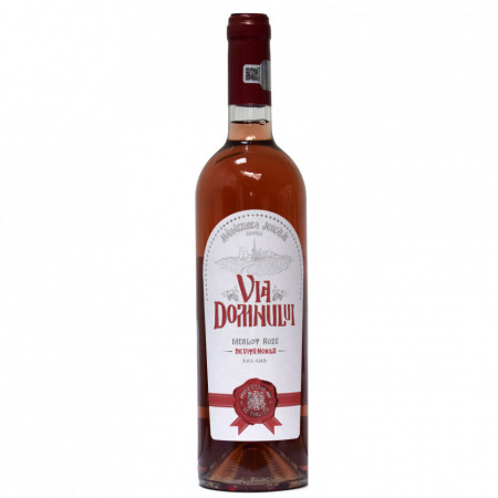 Merlot Roze demisec - 2019, Via Domnului - Manastirea Jercalai, 0,75l