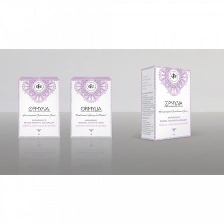 Sapun natural cu ulei de masline ,lavanda si coada soricelului 100g - Manastirea Ormylia - Grecia