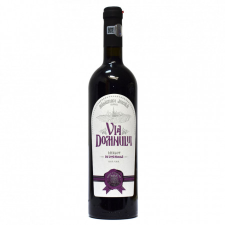 Vin Merlot Demisec - 2018, Via Domnului - Manastirea Jercalai, 0,75l