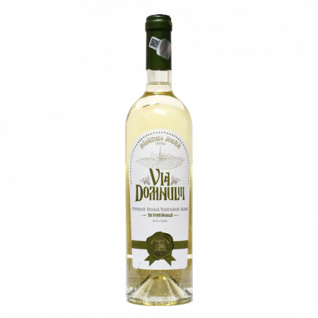 Vin Sortiment Feteasca Regala + Sauvignon demisec, 2019, , Via Domnului - Manastirea Jercalai, 0,75l