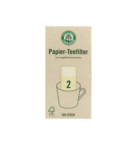 Filtre pentru ceai, Gr. 2, 100 bucati LEBENSBAUM