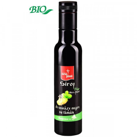 Sirop Nera Plant BIO de coacaze negre cu lamaie, 250ml