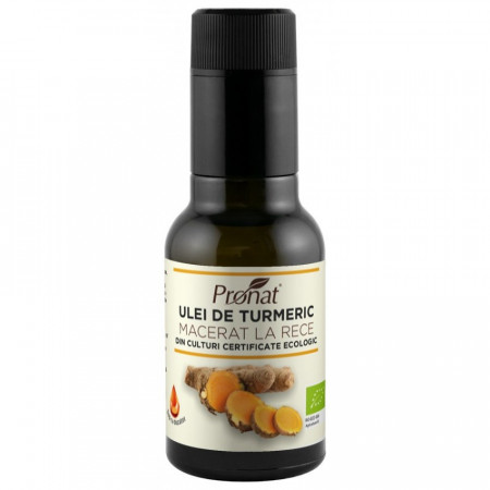 Ulei BIO de turmeric (curcuma) macerat la rece, 100 ml