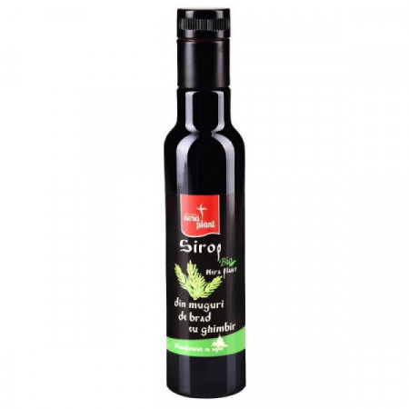Sirop Nera Plant BIO din muguri de brad cu ghimbir, 250ml