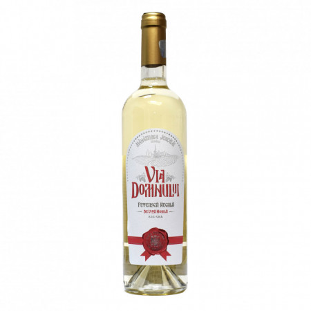 Vin Feteasca Regala alb, demisec - 2019, Via Domnului - Manastirea Jercalai, 0,75l