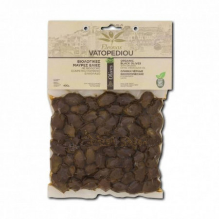 Masline BIO negre - vid, 400 gr - Sfantul Munte Athos - Manastirea Vatoped