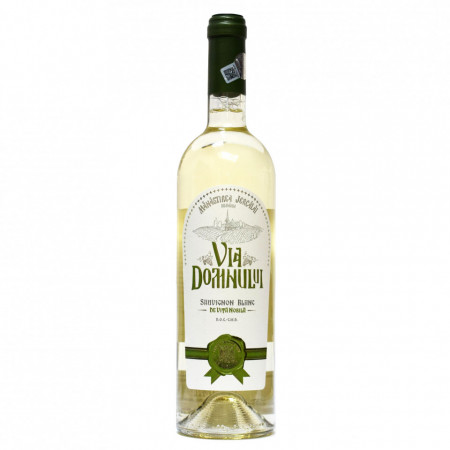 Vin Sauvignon Blanc demisec - 2019, Via Domnului - Manastirea Jercalai, 0,75l