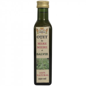 Otet de mere, miere si salvie - 100% natural, 250 ml