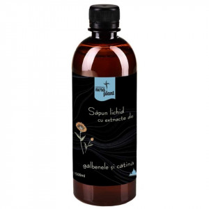 Sapun lichid Nera Plant cu extracte de galbenele si catina, 500ml