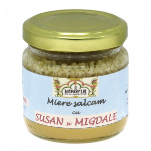Miere cu susan si migdale - 212gr – Miropia - Manastirea Turnu