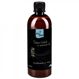 Sapun lichid Nera Plant cu extracte de sunatoare si isop, 500ml