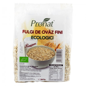 Fulgi Bio de ovaz fini, 350 g