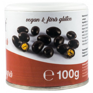 BOABE BIO DE SOIA PRAJITE, INVELITE IN CIOCOLATA NEAGRA, 100G