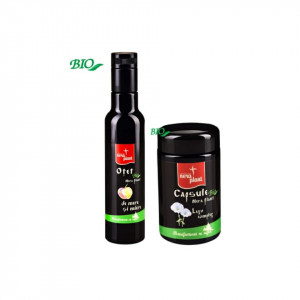 Pachet promoțional ''Tranzit intestinal" Capsule Nera Plant BIO Laxo-complex, 90 cps + Otet de mere si miere BIO Nera Plant, 250ml