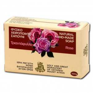 Sapun natural 100 gr - Trandafir - Sfantul Munte Athos - Manastirea Vatoped