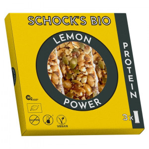Batoane bio crocante cu lemon power, 3x25g Schock's