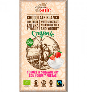 CIOCOLATA ALBA BIO CU IAURT SI CAPSUNI, 100 G