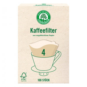 FILTRE PENTRU CAFEA, GR. 4, 100 BUCATI LEBENSBAUM