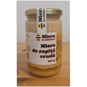 ETICHETA DETERIORATA - Miere de rapita cruda 400 g