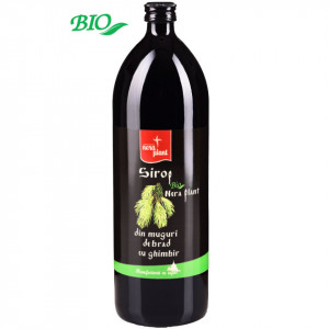 Sirop Nera Plant BIO din muguri de brad cu ghimbir, 1L