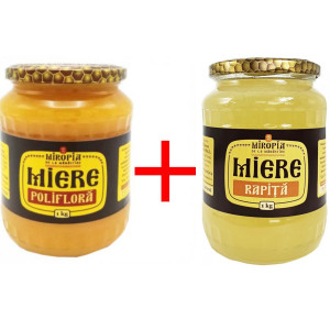 Pachet : miere rapita + miere poliflora de la Manastirea Turnu
