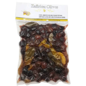 Măsline Amfissa cu ierburi mediteraneene, 500 gr