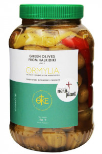 Masline verzi condimentate, 1 Kg