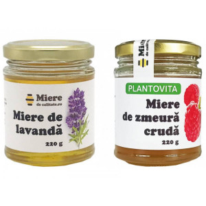 Pachet: miere de lavanda + miere de zmeura