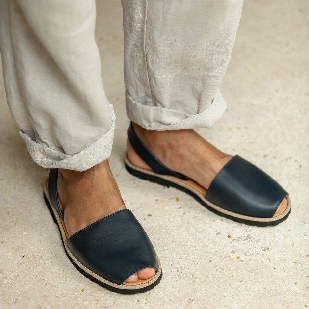 Sandale din piele naturala AVARCA MINORQUINES Navy Men