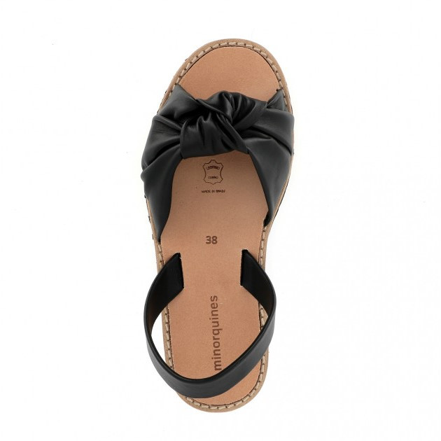 Sandale din piele naturala MINORQUINES Bahia Black