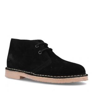 Ghete din piele intoarsa DIGO Black