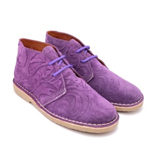 Ghete din piele intoarsa naturala BAROQUE LAVANDA