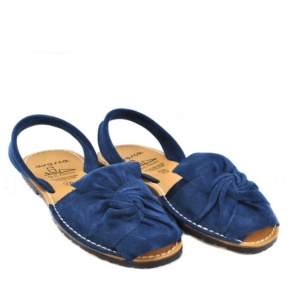 Sandale din piele intoarsa, AVARCA BOW Blue