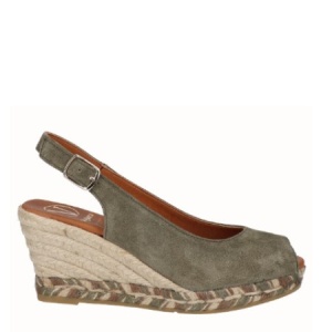 Sandale din piele naturala FIONA Khaki