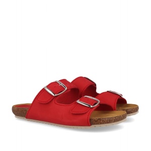 Papuci din piele MARIPOSA Red
