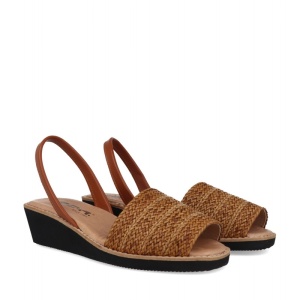 Sandale din piele AVARCA PORTOFINO Camel