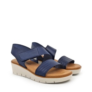 Sandale din piele naturala VELCRO Blue