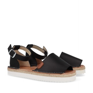 Sandale din piele naturala AVARCA FLAMENCO Black
