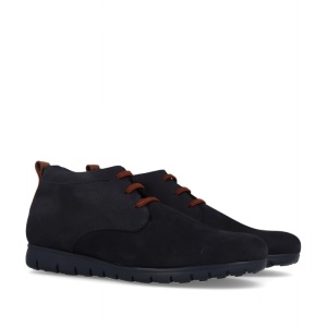 Ghete din piele naturala NAUTICAL Blue