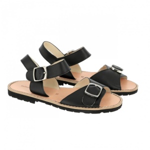 Sandale din piele naturala MINORQUINES BUCKLE Black